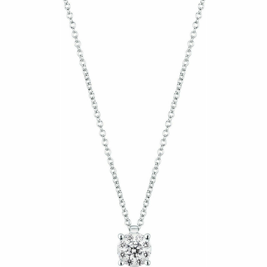 Mirco Visconti white gold and diamond point light necklace