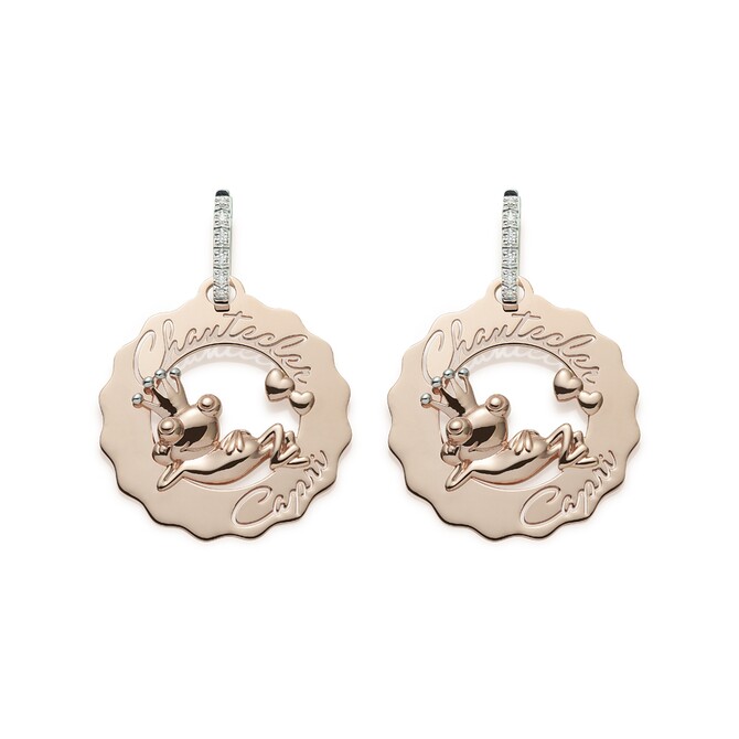 Mono Chantecler Logo earring in gold, frog prince in love
