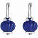 Mono Orecchino Chantecler Campanella in resina blu e argento Resina blu
