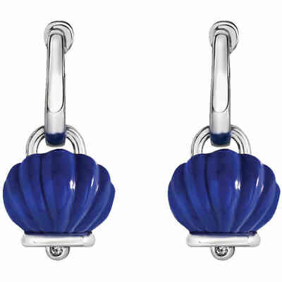 Mono Orecchino Chantecler Campanella in resina blu e argento Mono Orecchino Chantecler Campanella in resina blu e argento