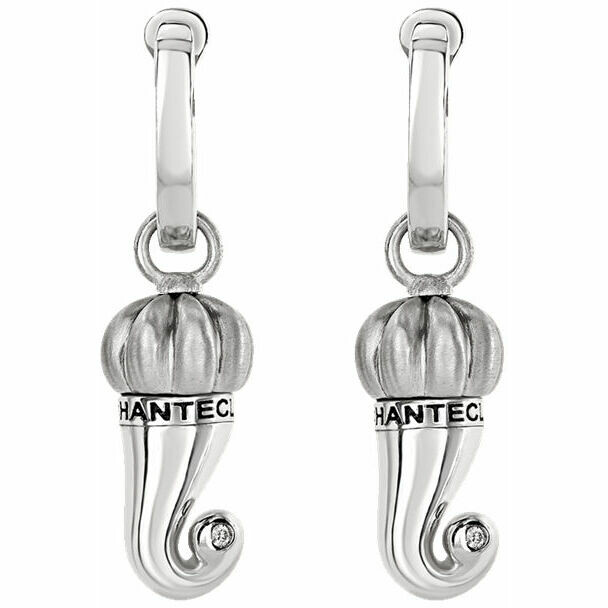 Mono orecchino Chantecler Corno in argento e diamante