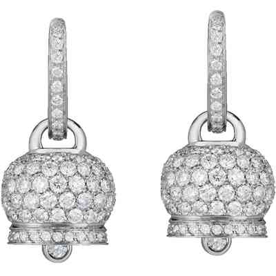 Monorecchino Chantecler Campanella medio in oro bianco e pavé di diamanti Monorecchino Chantecler Campanella medio in oro bianco e pavé di diamanti