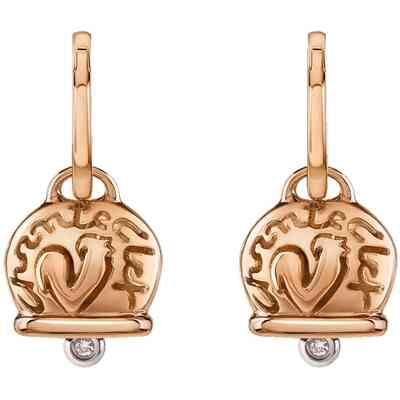 Monorecchino Chantecler Campanella medio in oro rosa e un diamante nel batacchio Monorecchino Chantecler Campanella medio in oro rosa e un diamante nel batacchio
