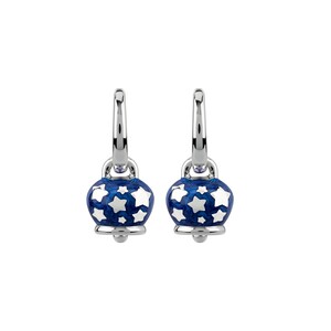 Monorecchino Chantecler campanella micro con stelline in argento e smalto blu perlato Monorecchino Chantecler campanella micro con stelline in argento e smalto blu perlato