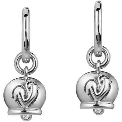 Monorecchino Chantecler Campanella piccola in oro bianco e un diamante nel batacchio Monorecchino Chantecler Campanella piccola in oro bianco e un diamante nel batacchio