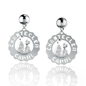 Monorecchino Chantecler Logo faraglioni grandi in argento Monorecchino Chantecler Logo faraglioni grandi in argento