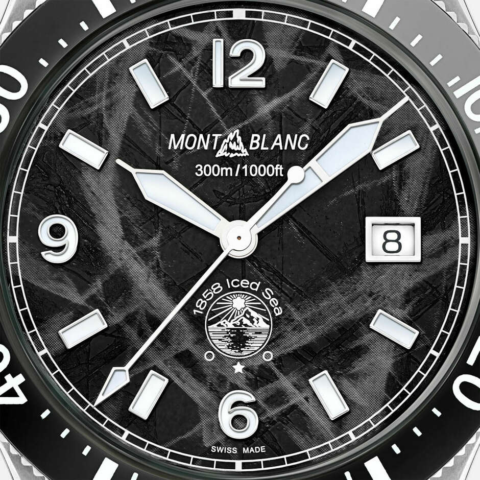 Montblanc 1858 Ice Sea automatic watch, black