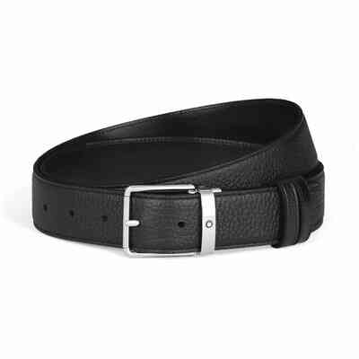 Montblanc Everyday Belt in Black Grained Leather 35mm