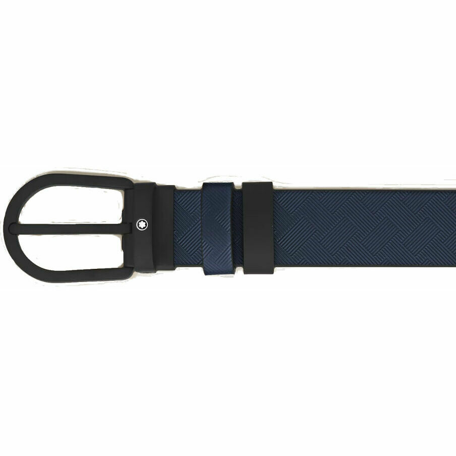 Montblanc Extreme Reversible Belt Blue Black