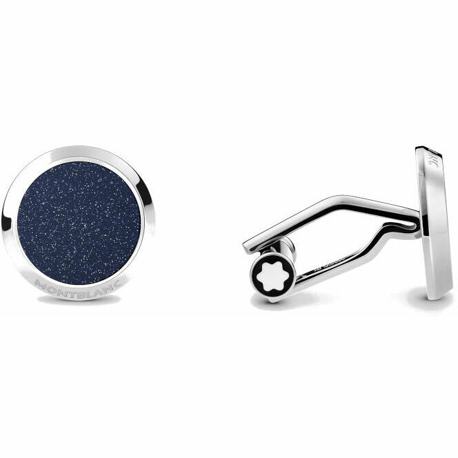 Montblanc Meisterstuck shirt cufflinks in steel and heliolite