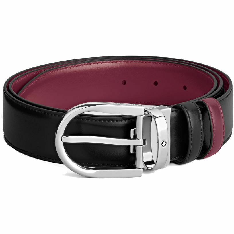 Montblanc Reversible Belt Black-Cassis