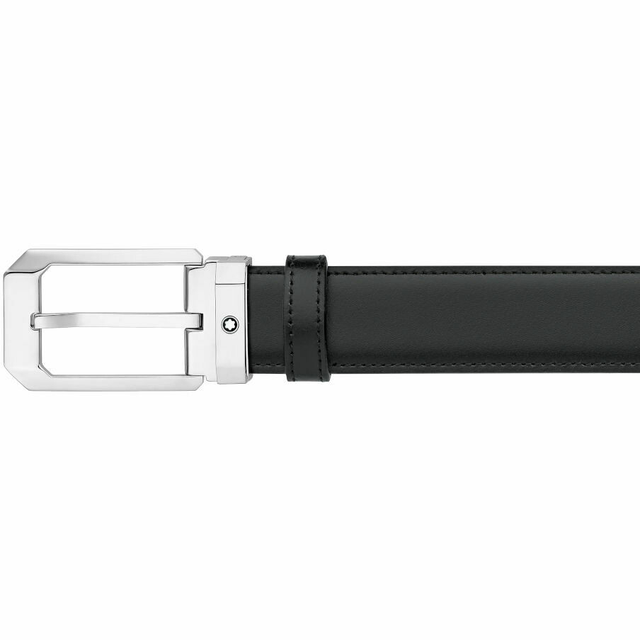 Montblanc reversible belt in leather and steel buckle
