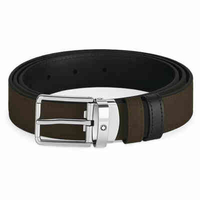 Montblanc Reversible Leather Belt Brown Black 30mm