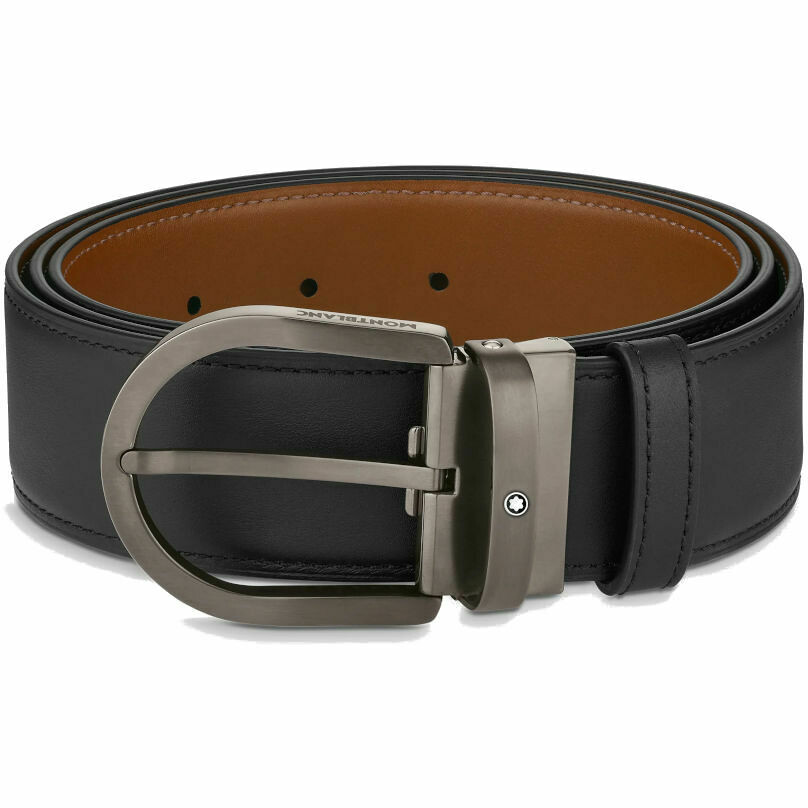 Montblanc Reversible Men's Belt in black and brown leather