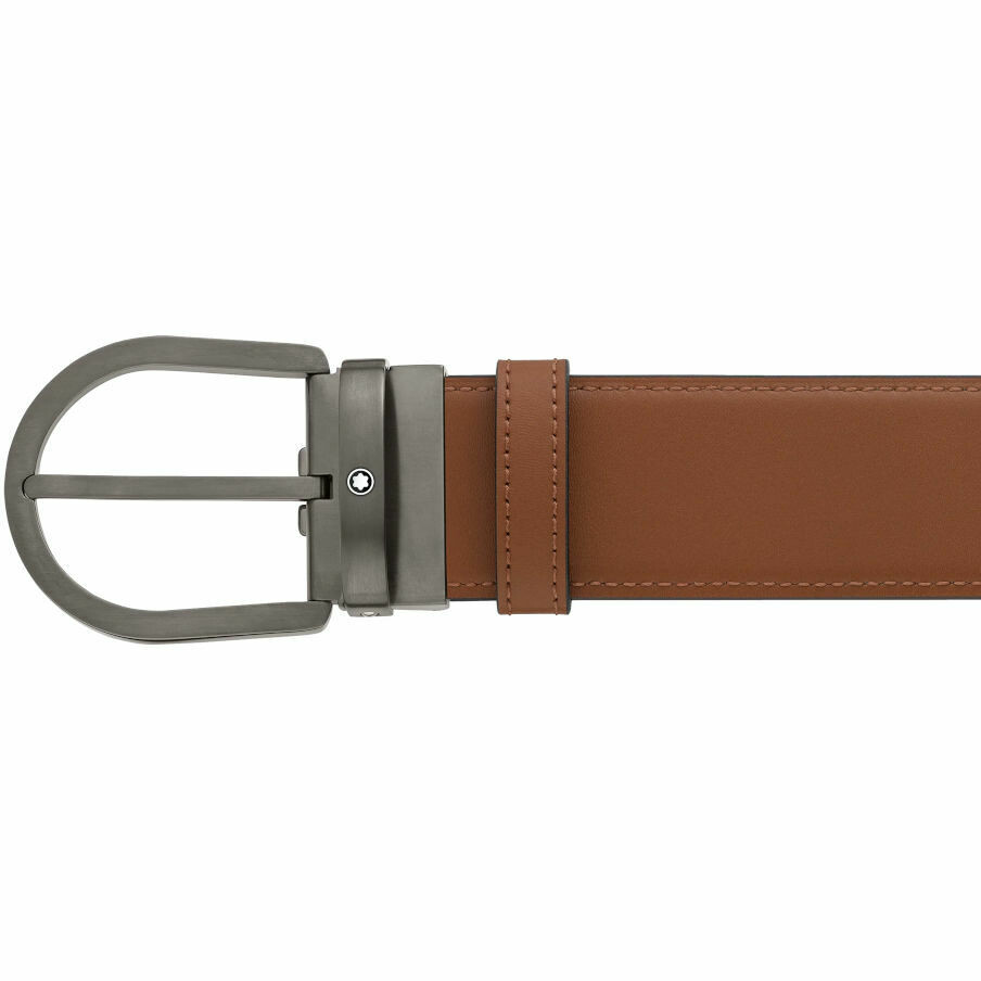 Montblanc Reversible Men's Belt in black and brown leather