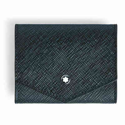 Montblanc Sartorial Coin Purse Blue Black Montblanc Sartorial Coin Purse Blue Black