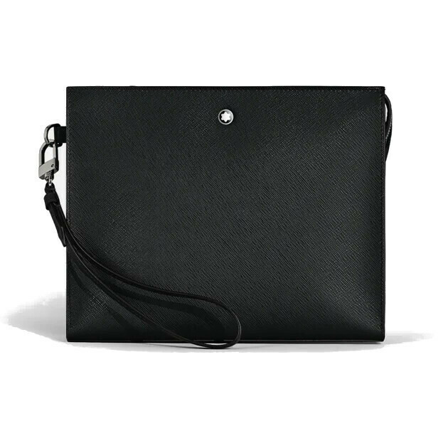 Montblanc Sartorial hand clutch bag in black leather