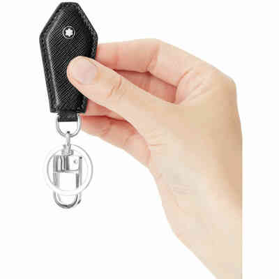 Montblanc Meisterstuck 4810 diamond-shaped key ring black