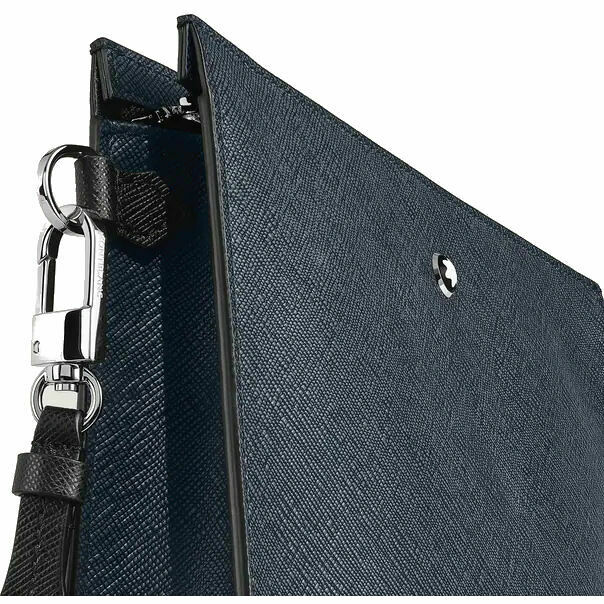 Montblanc Sartorial Tweed Blue Clutch