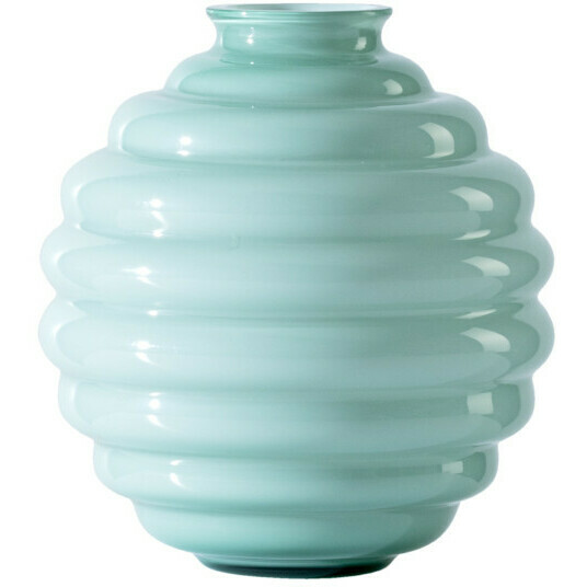 Murano glass vase Venini Deco green rio 707.08