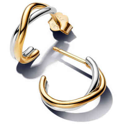 Oercchini Pandora Cerchi Aperti Fascia Intrecciata Bicolore Oercchini Pandora Cerchi Aperti Fascia Intrecciata Bicolore
