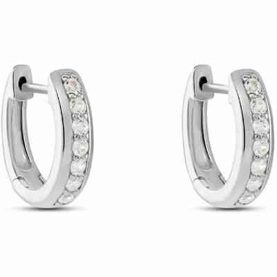 Orecchini a Cerchio da Donna in Argento con Zirconi bianchi Stroili Orecchini a Cerchio da Donna in Argento con Zirconi bianchi Stroili