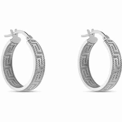 Orecchini a Cerchio da Donna in Oro Bianco Stroili 15mm