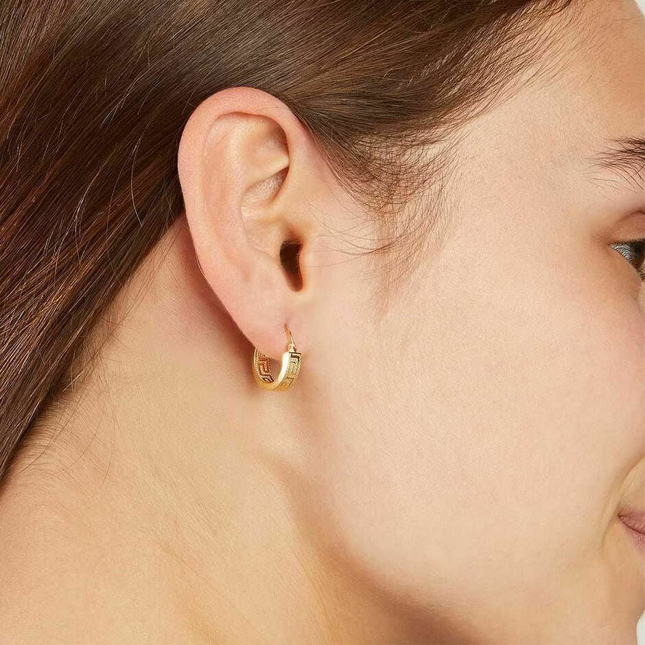 Orecchini a Cerchio da Donna in Oro Giallo Stroili 10mm