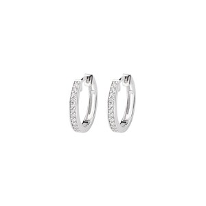 Orecchini a Cerchio Piccoli in Argento Zirconati Amen Orecchini a Cerchio Piccoli in Argento Zirconati Amen
