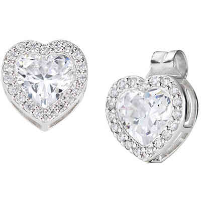 Orecchini Amen cuore pave in argento e zirconi bianchi Orecchini Amen cuore pave in argento e zirconi bianchi