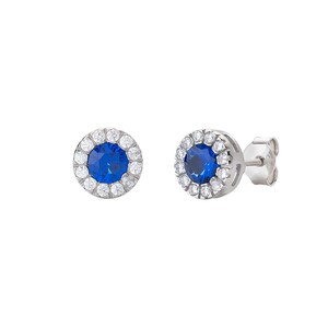 Orecchini Amen Donna in Argento Zirconi Blu e Bianchi Orecchini Amen Donna in Argento Zirconi Blu e Bianchi