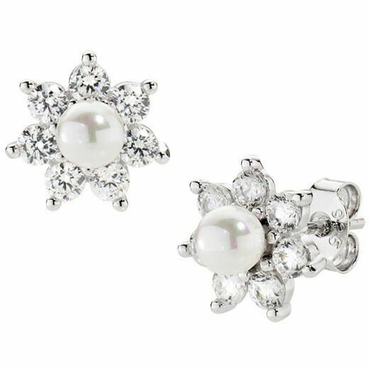 Orecchini Amen fiore piccolo con perla