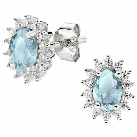 Orecchini Amen Mini Royal con zircone Blu London