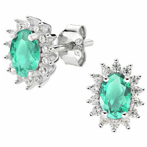 Orecchini Amen Mini Royal con zircone verde acquia