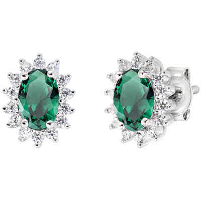 Orecchini Amen Royal Lady Mini Zirconi Verdi Orecchini Amen Royal Lady Mini Zirconi Verdi