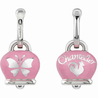Orecchini Chantecler Campanella media argento con smalto Rosa