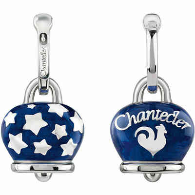 Orecchini Chantecler Campanella media in argento e smalto blu