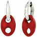 Orecchini Chantecler maglia Marina in argento e resina rossa Resina rossa