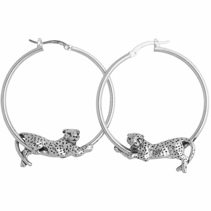 Orecchini Giovanni Raspini Cerchio Leopardo in argento
