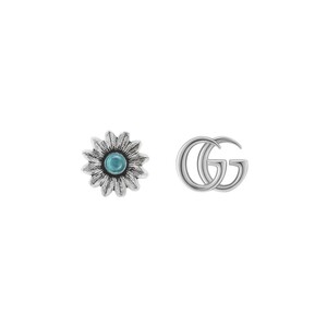 Orecchini Gucci GG Marmont con topazio e doppia G Orecchini Gucci GG Marmont con topazio e doppia G