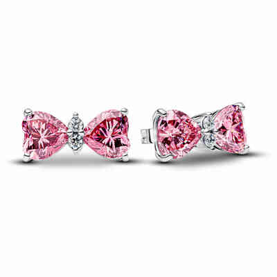 Orecchini Pandora Fiocco Luminoso Rosa Grande Orecchini Pandora Fiocco Luminoso Rosa Grande