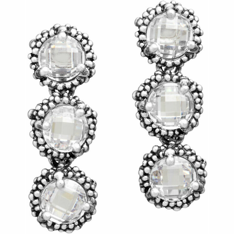 Orecchini pendenti Giovanni Raspini cascata Shine in argento e zirconi