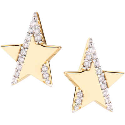 Orecchini Stella Amen in argento dorato e zirconi bianchi Orecchini Stella Amen in argento dorato e zirconi bianchi