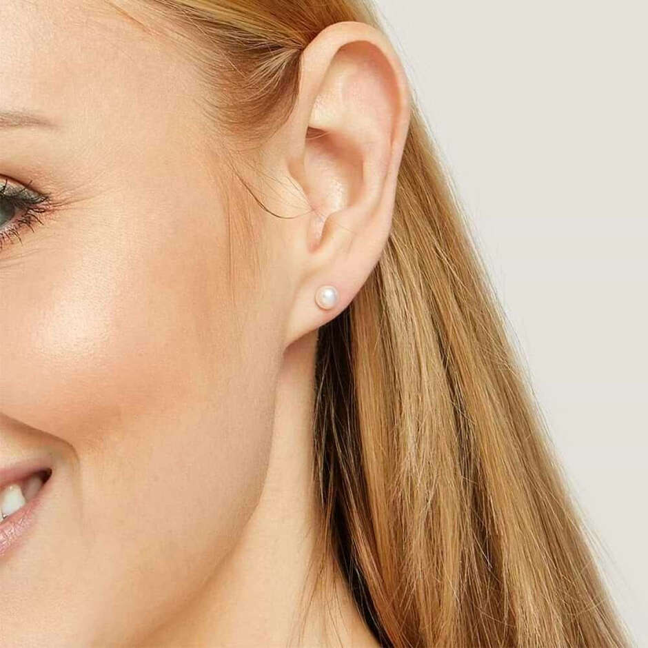 Orecchini Stroili a lobo in oro giallo con perla