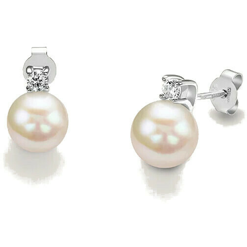 Orecchini Stroili con perle e zirconi in argento
