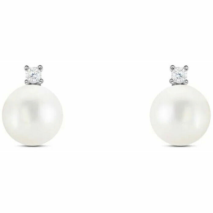 Orecchini Stroili in oro bianco e perle da 6 mm