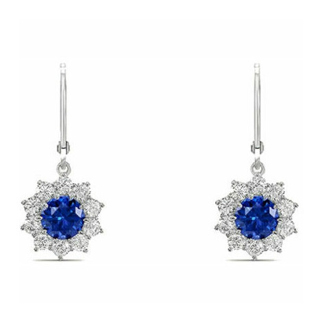 Orecchini Stroili pendenti in argento zirconi blu e bianchi