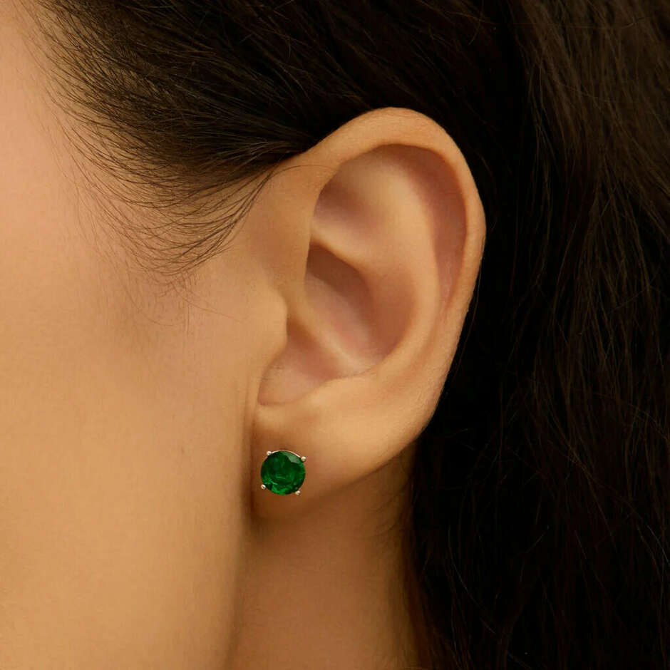 Orecchini Stroili punto luce zircone verde