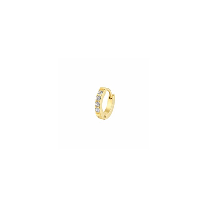 Orecchino Brosway Chakra a cerchio dorato con cristalli