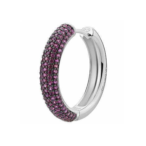 Orecchino Brosway Fancy a cerchio grandi e zirconi rossi